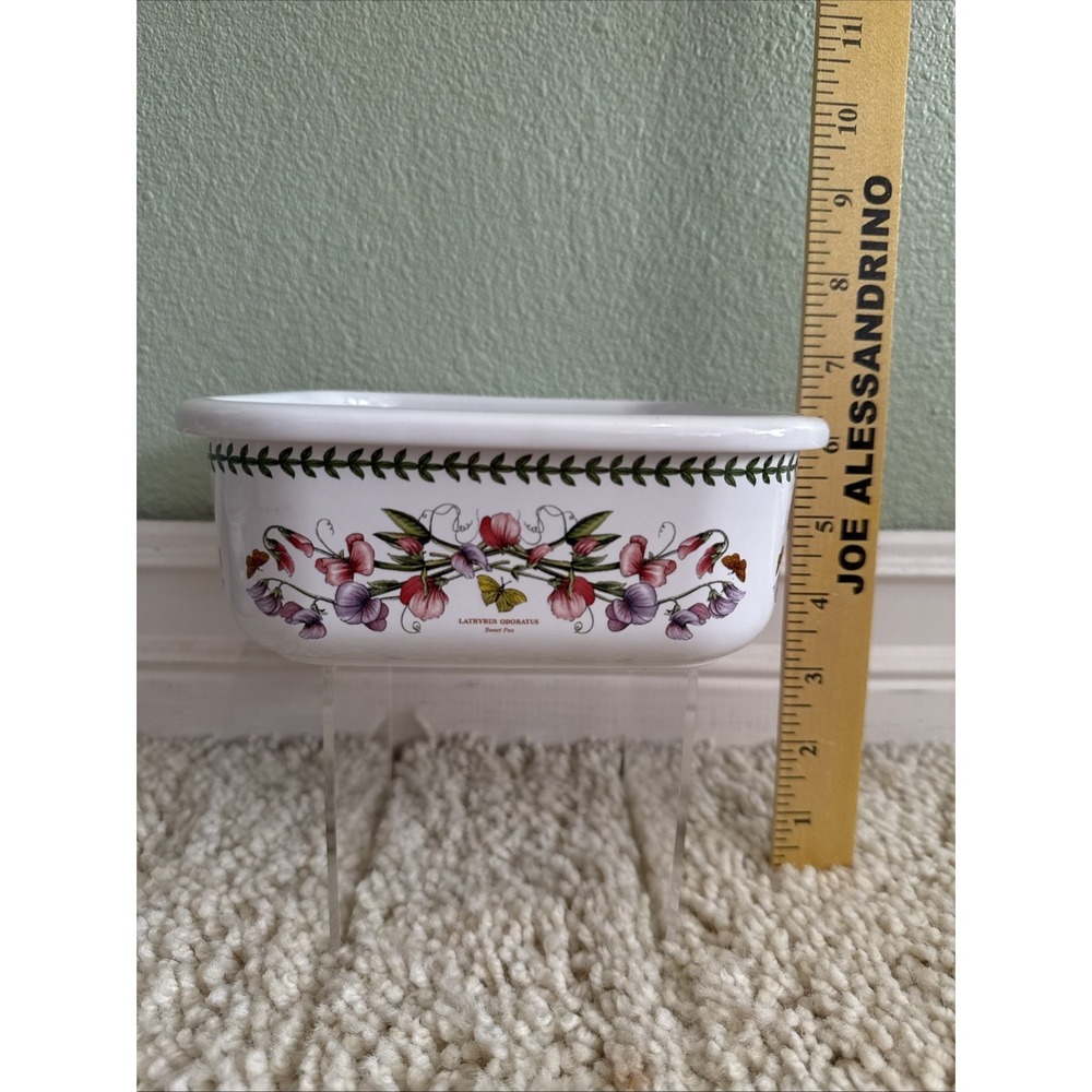 Portmarion Botanic Gardens Square Casserole Dish 7 In X 7 In Sweet Pea Pattern